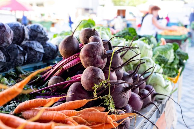 Farmers market vegetables